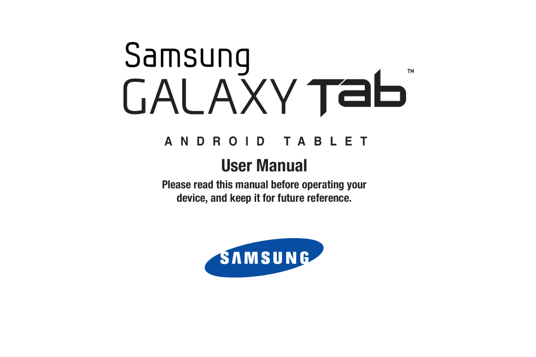 Samsung A3LSGHI987 user manual D R O I D T a B L E T 