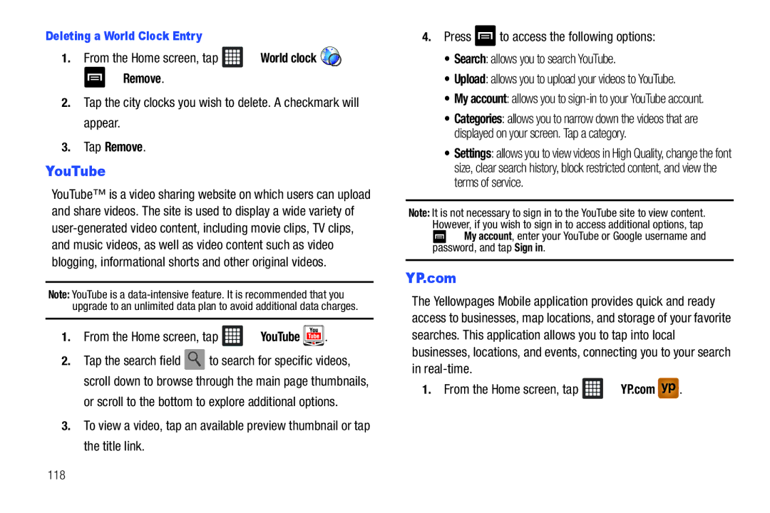 Samsung A3LSGHI987 user manual YouTube, YP.com, Tap Remove 