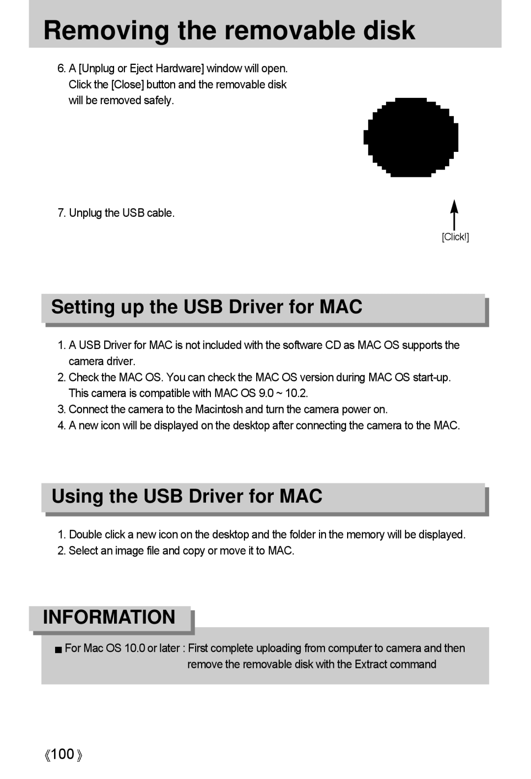 Samsung A4 user manual Setting up the USB Driver for MAC, Using the USB Driver for MAC 