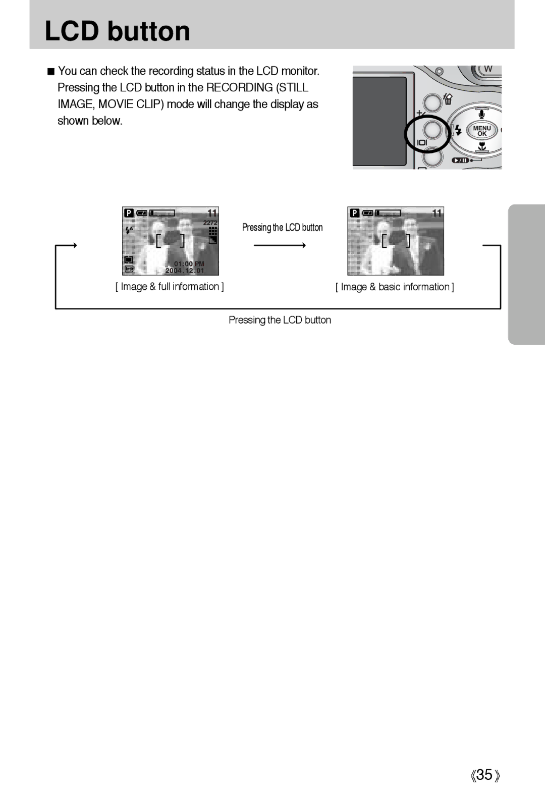 Samsung A4 user manual LCD button 