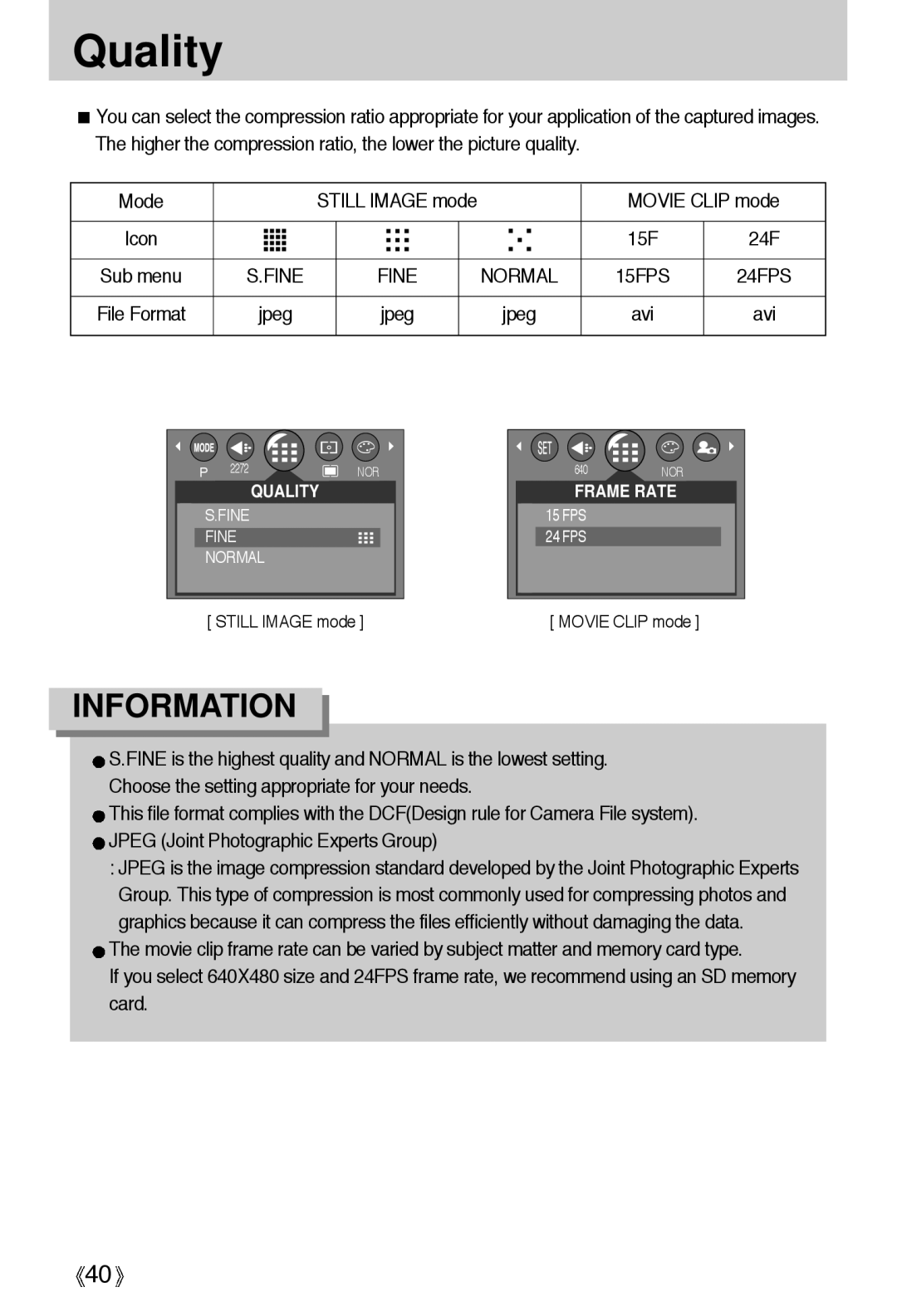 Samsung A4 user manual Quality, Fine 