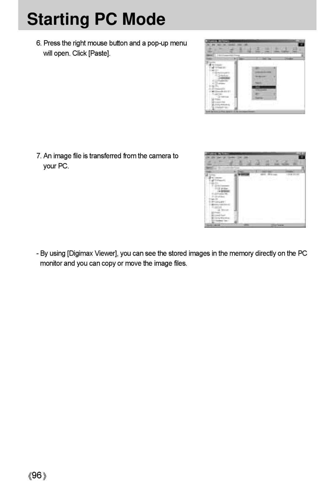 Samsung A4 user manual Starting PC Mode 