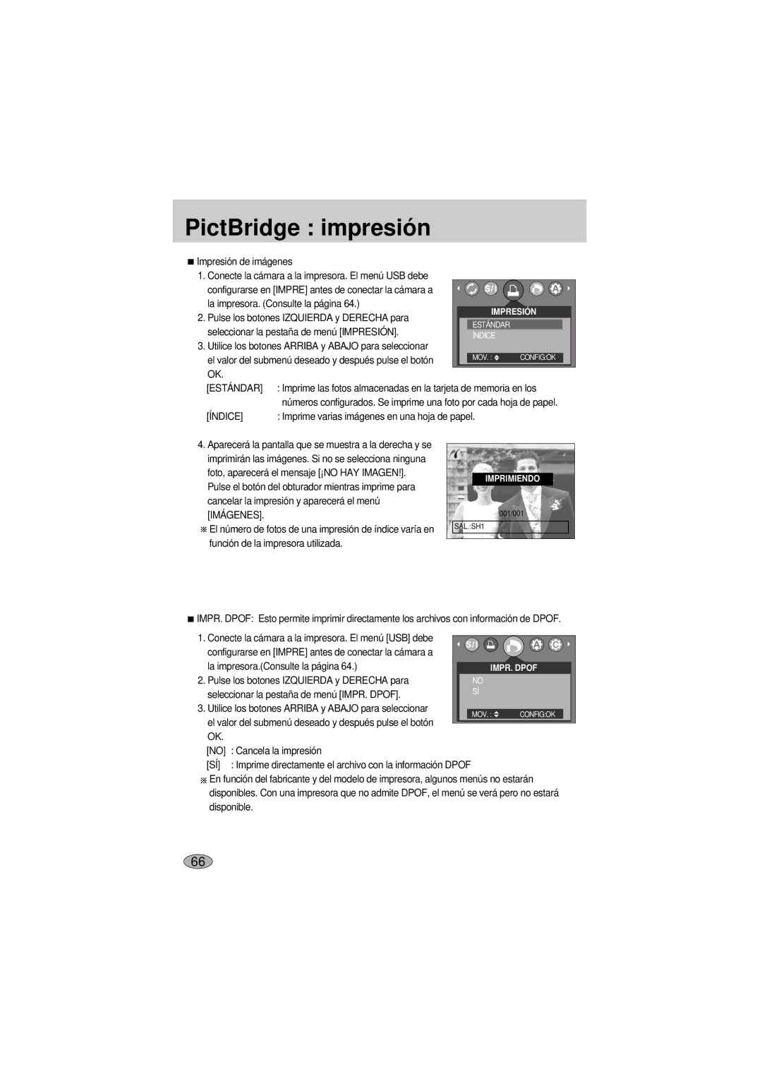 Samsung A400 manual PictBridge impresió n, Estándar, La impresora.Consulte la página 