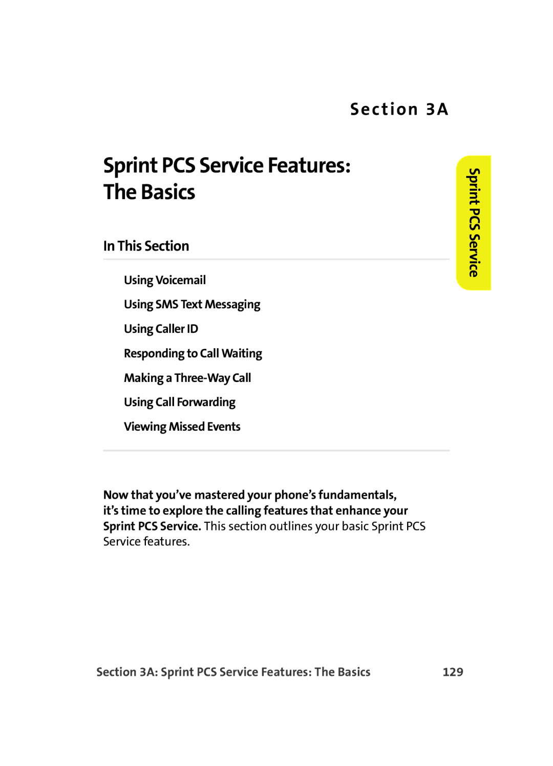 Samsung A560 manual Sprint PCS Service, 129 