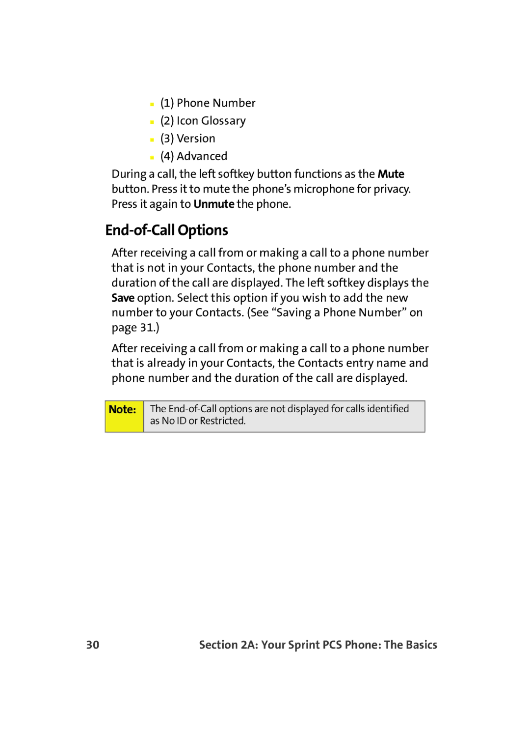 Samsung A560 manual End-of-Call Options 