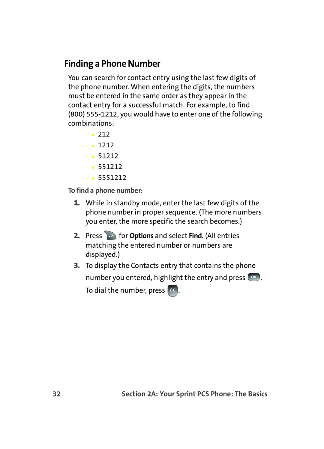 Samsung A560 manual Finding a Phone Number, To find a phone number 