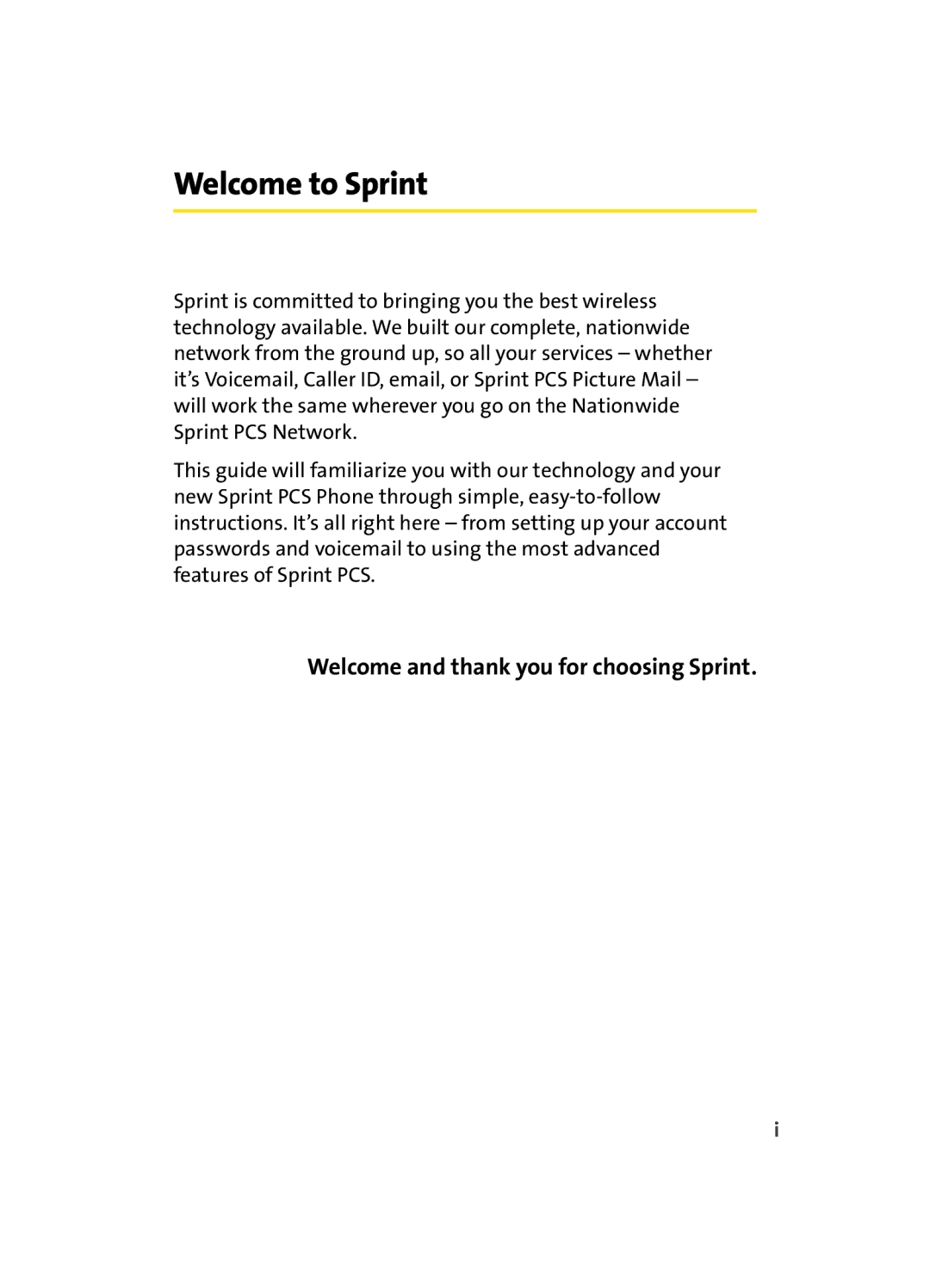 Samsung A560 manual Welcome to Sprint, Welcome and thank you for choosing Sprint 