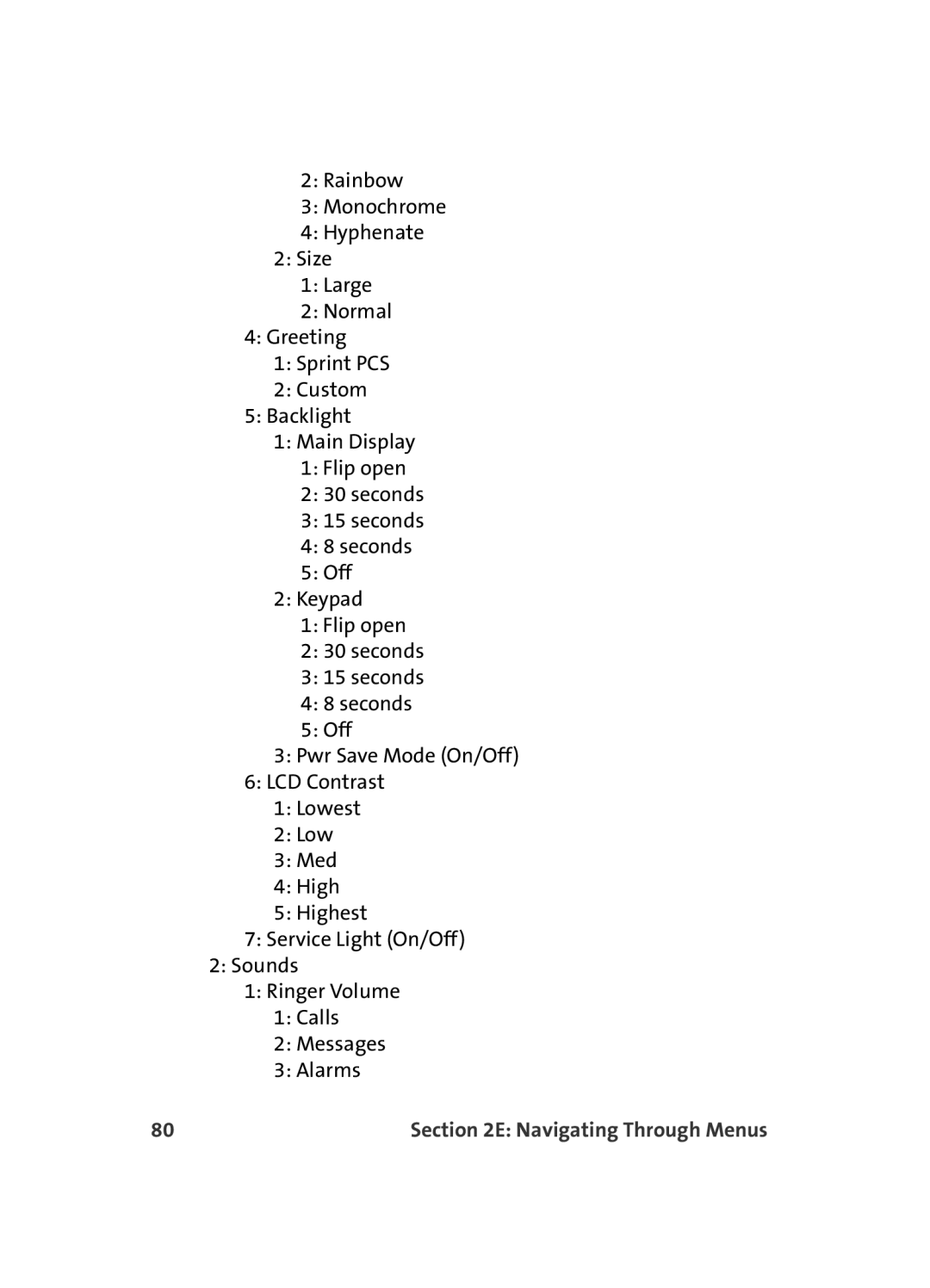 Samsung A560 manual Navigating Through Menus 