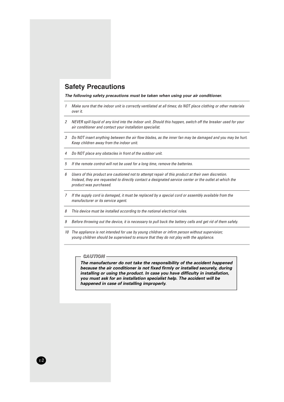 Samsung A6 installation manual Safety Precautions 