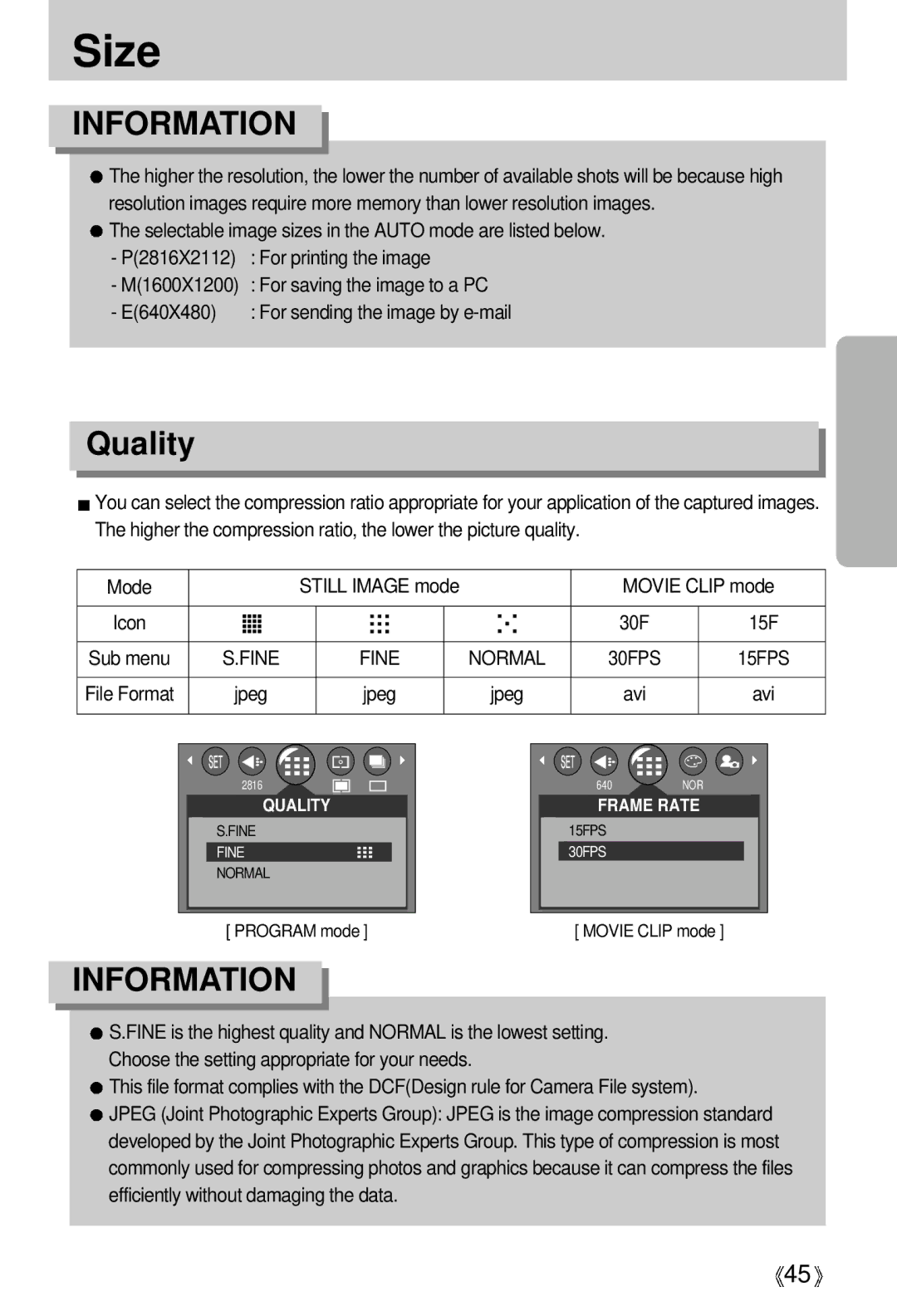 Samsung A63 user manual Size, Quality, Avi 