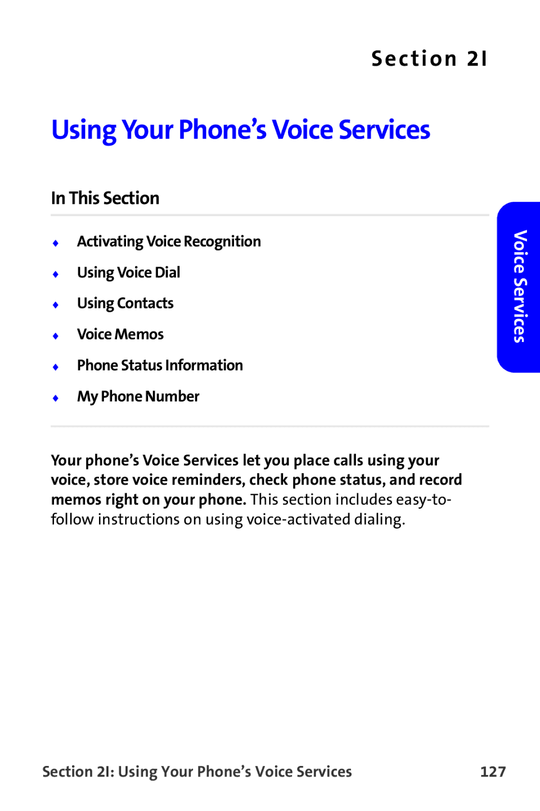 Samsung A820 manual Using Your Phone’s Voice Services 127 