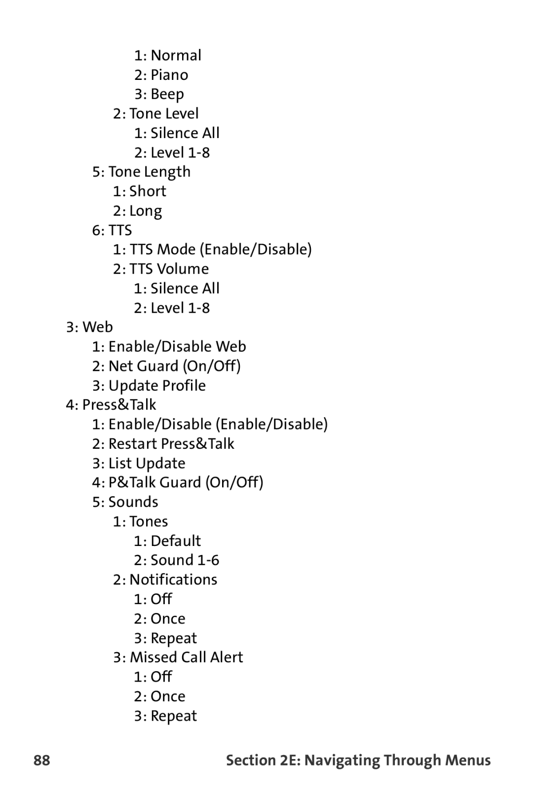 Samsung A820 manual Navigating Through Menus 