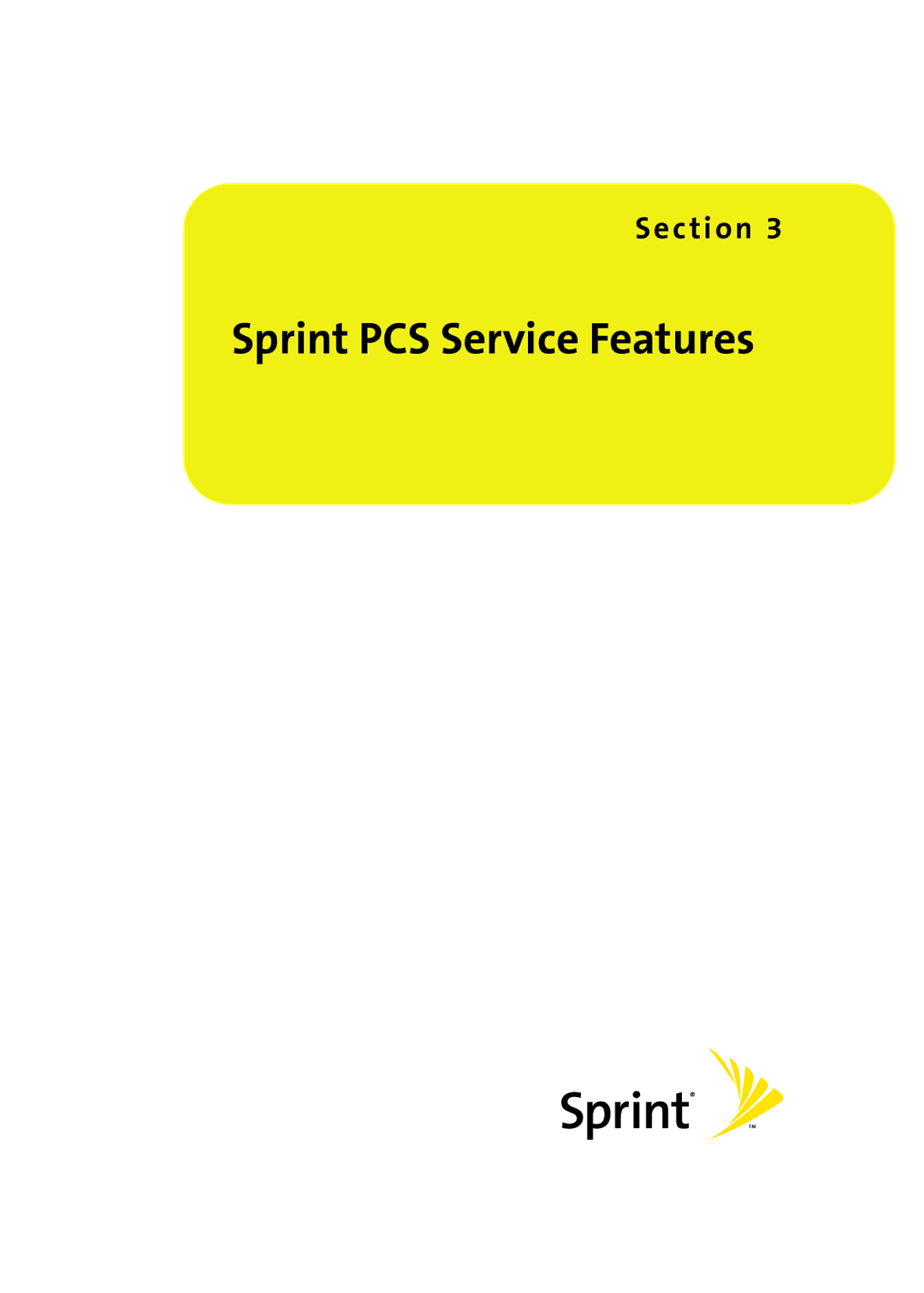 Samsung A900M manual Sprint PCS Service Features 