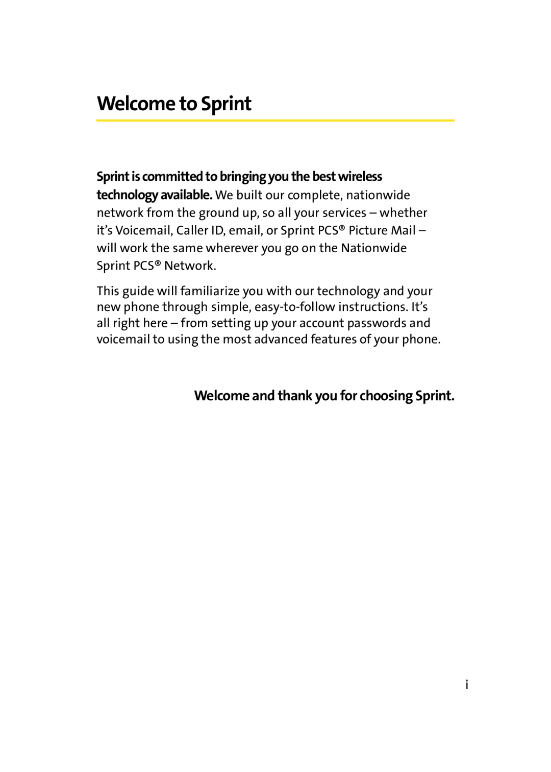 Samsung A900M manual Welcome to Sprint, Welcome and thank you for choosing Sprint 