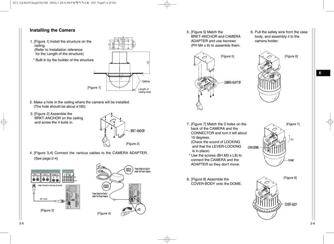 Samsung AB68-00504B instruction manual Installing the Camera 