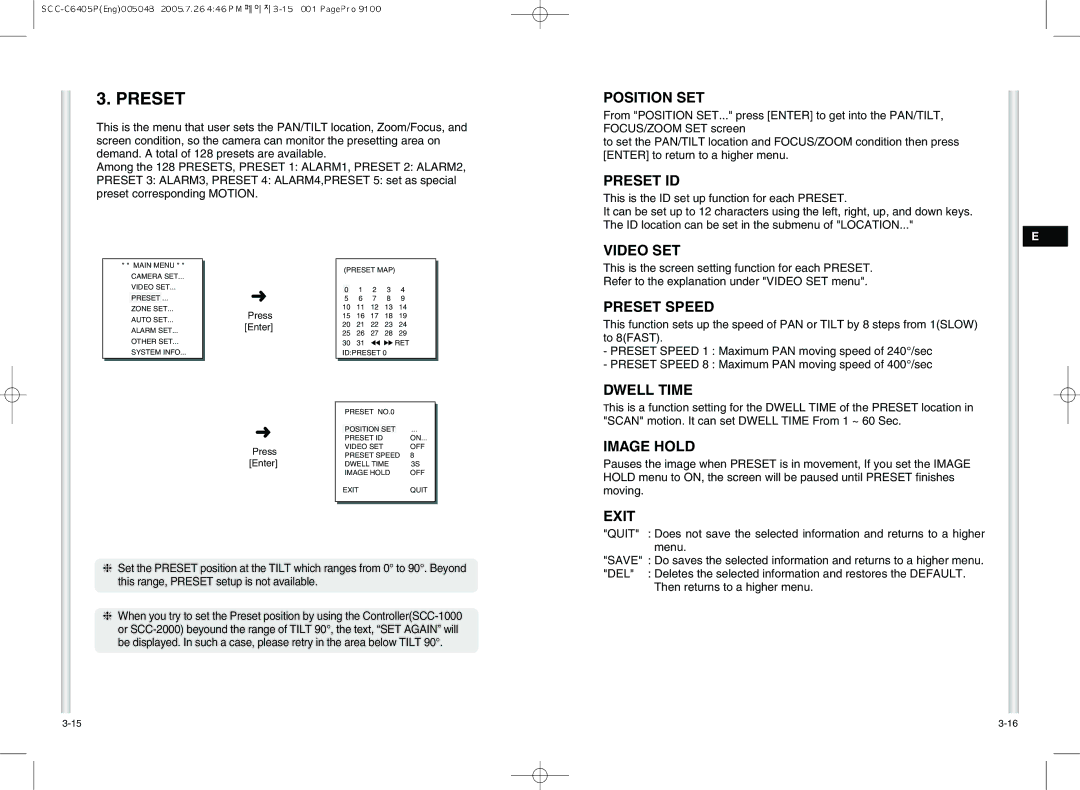 Samsung AB68-00504B instruction manual Preset 