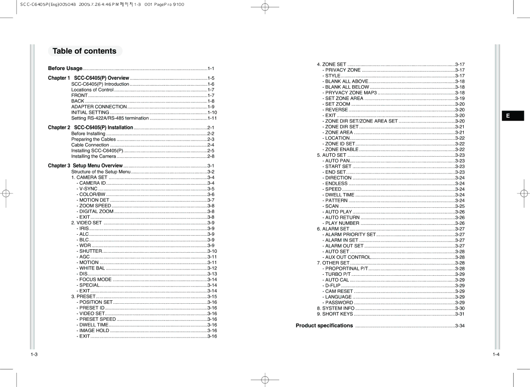 Samsung AB68-00504B instruction manual Table of contents 