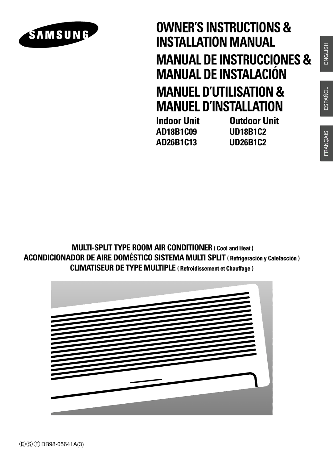 Samsung AD18B1C09 installation manual Installation Manual Manual DE Instrucciones 