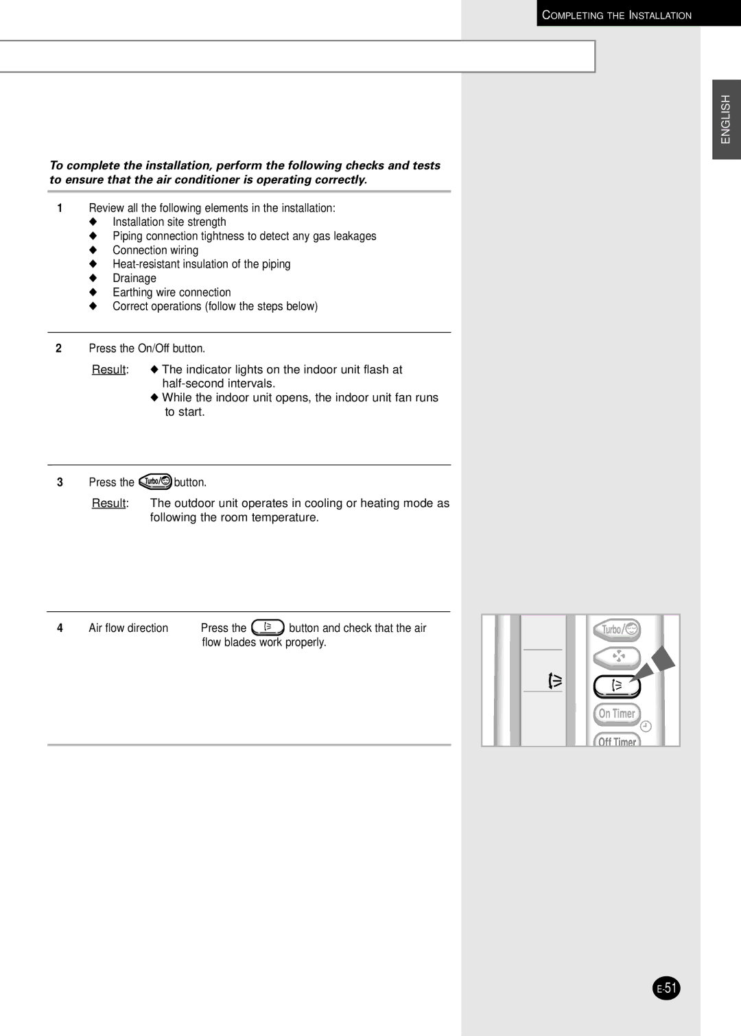 Samsung AD18B1C09 installation manual English 