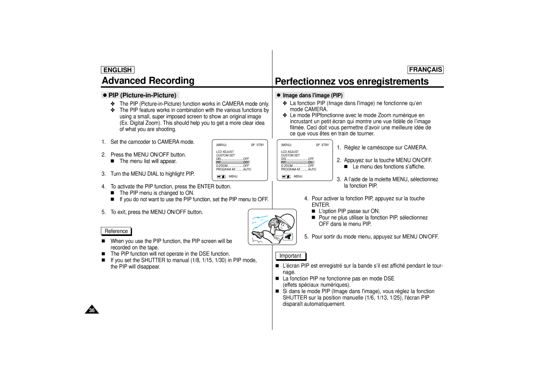 Samsung AD68-00400C manual PIP Picture-in-Picture 