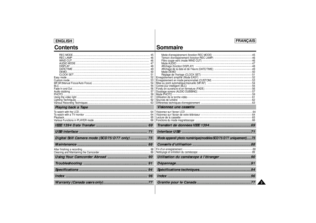 Samsung AD68-00400C manual Playing back a Tape Visionnez une cassette, Maintenance Conseils d’utilisation 