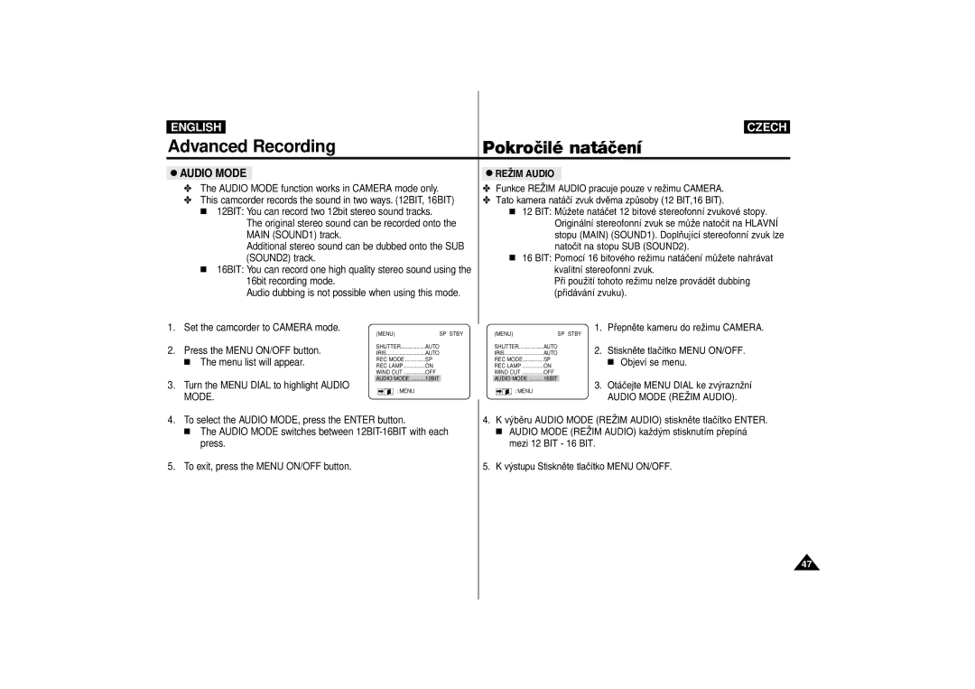 Samsung AD68-00542G manual Audio Mode 