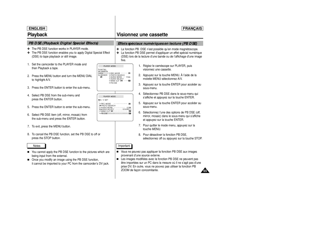 Samsung AD68-00658B manual Then Playback a tape, Visionnez une cassette, Molette Menu sélectionnez A/V To highlight A/V 