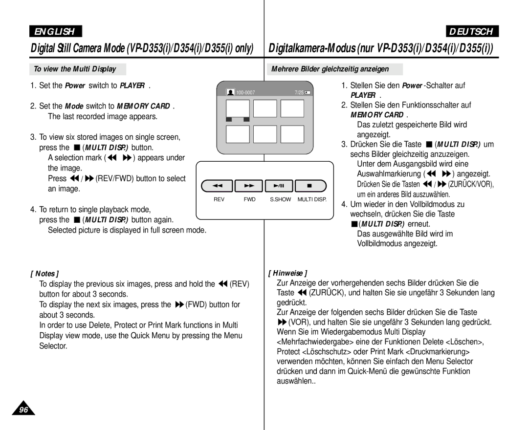 Samsung AD68-00839H manual Stellen Sie den Power-Schalter auf, Stellen Sie den Funktionsschalter auf 