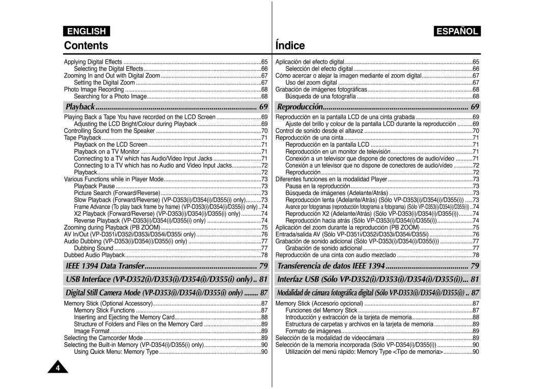 Samsung AD68-00839J Applying Digital Effects Selecting the Digital Effects, Playback Pause Picture Search Forward/Reverse 