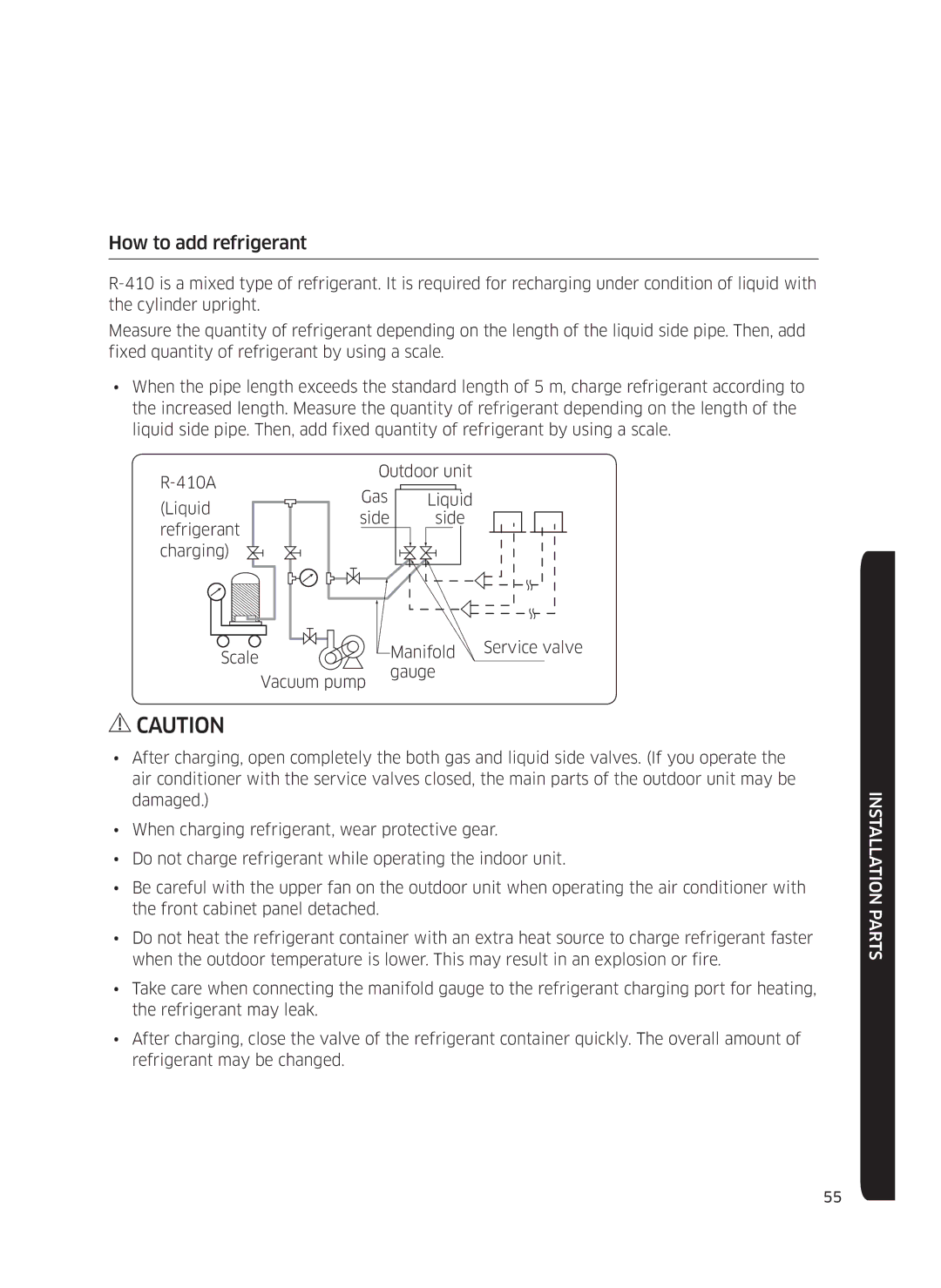 Samsung AF0AKV3SAEENSG manual How to add refrigerant 