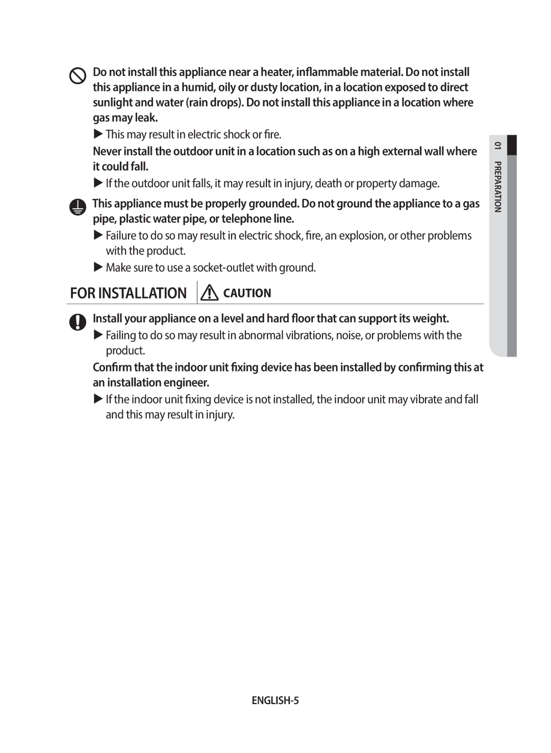 Samsung AF24FSSDAWKNEU manual ENGLISH-5 