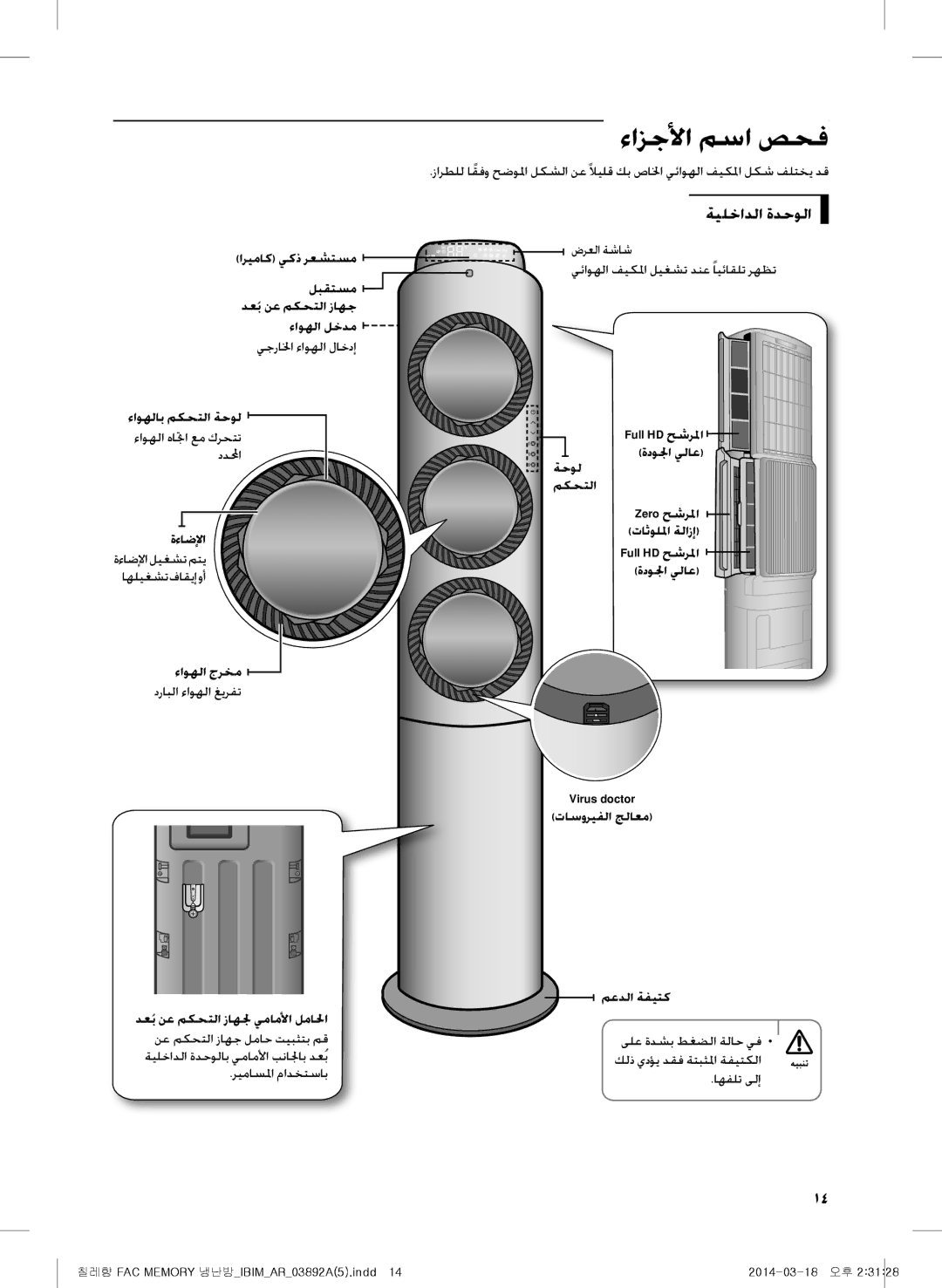 Samsung AF27FSSDAWKNER, AF28FSSDAWKNFA, AF28FSSDADFXFA, AF28FSSDADFNFA, AF28FSSDADFNMG manual ءازجلأا مسا صحف, ةيلخادلا ةدحولا 