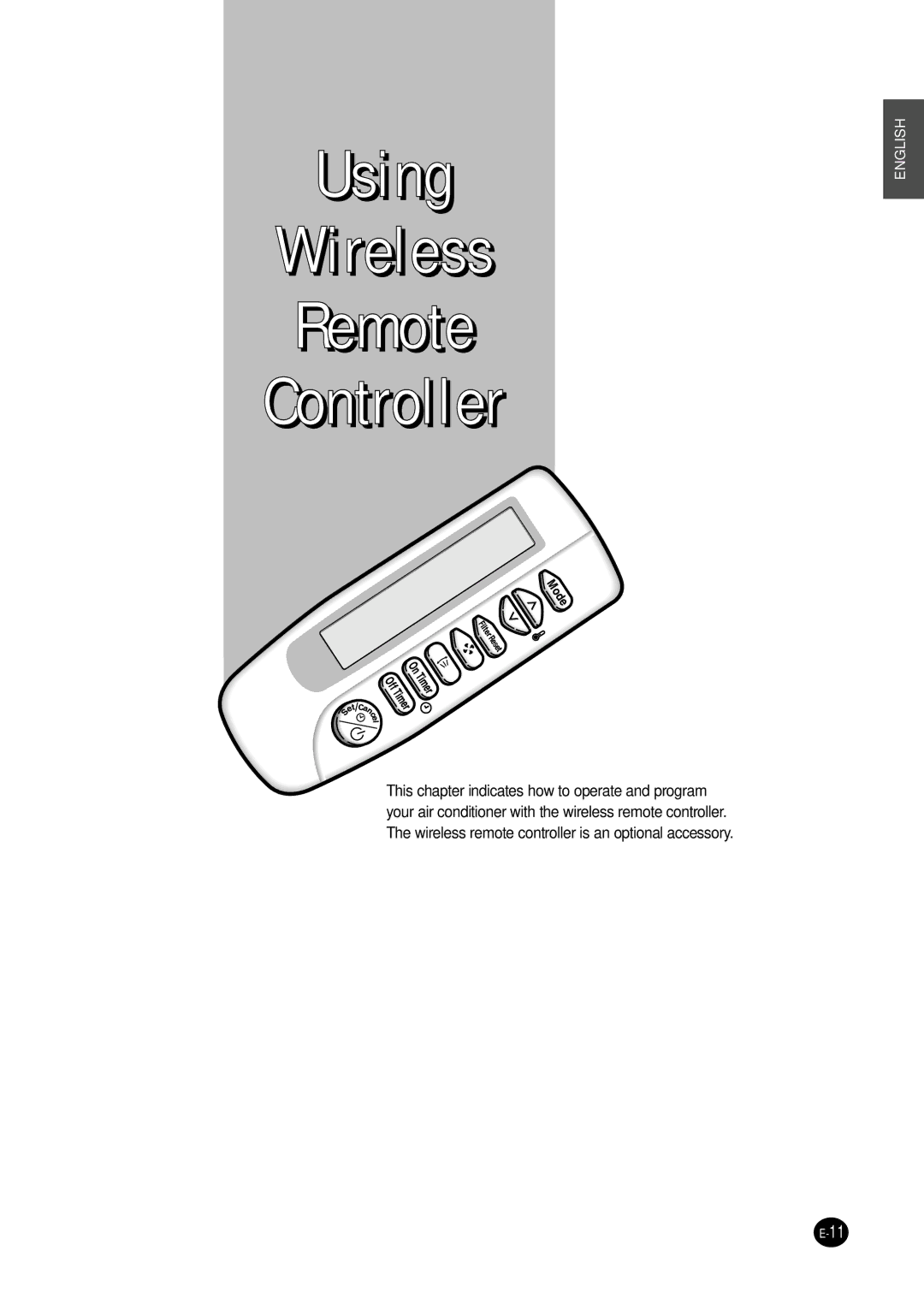 Samsung AFPCC052CA0 manuel dutilisation Using Wireless Remote Controller 