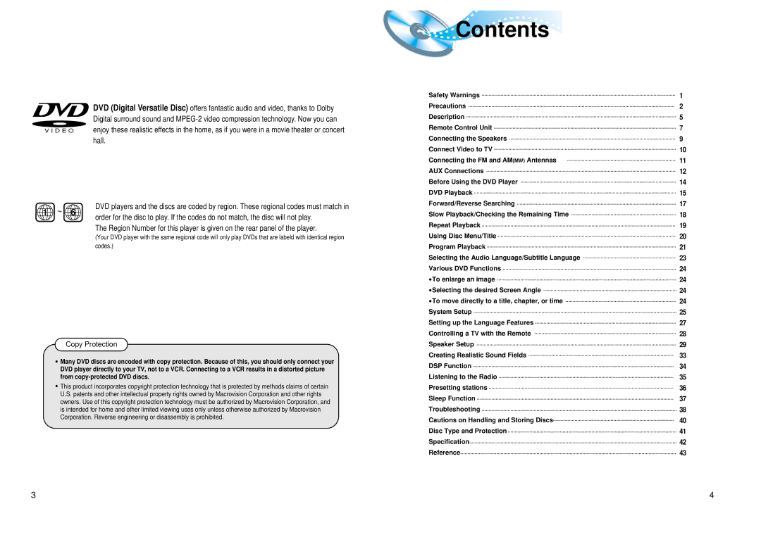 Samsung AH68-01008B instruction manual Contents 