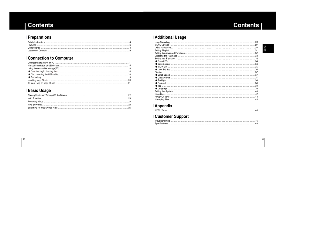 Samsung AH68-01633B manual Contents 