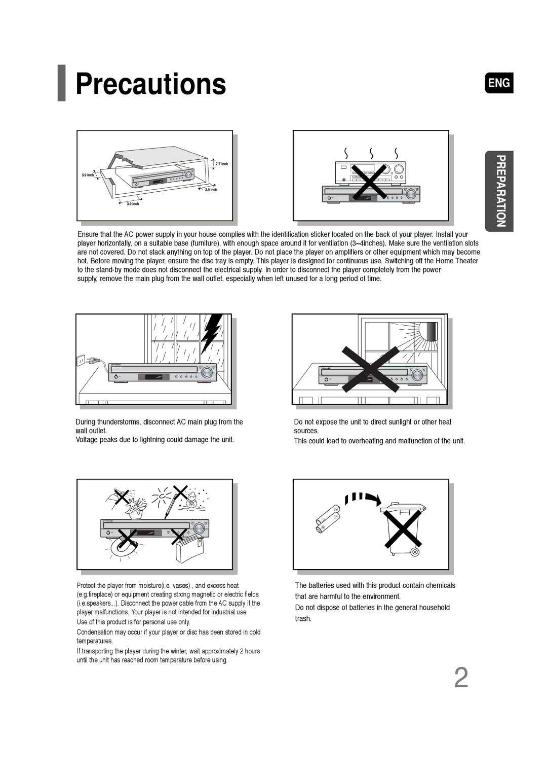 Samsung AH68-01701V manual Precautions, Eng 