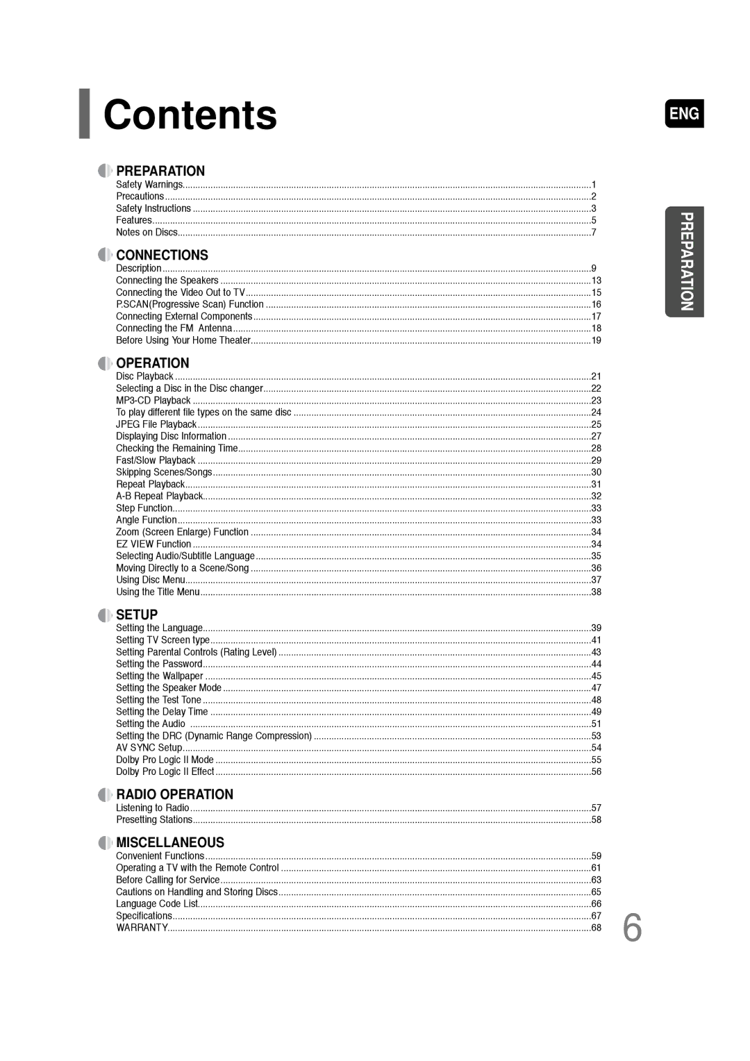 Samsung AH68-01701V manual Contents 