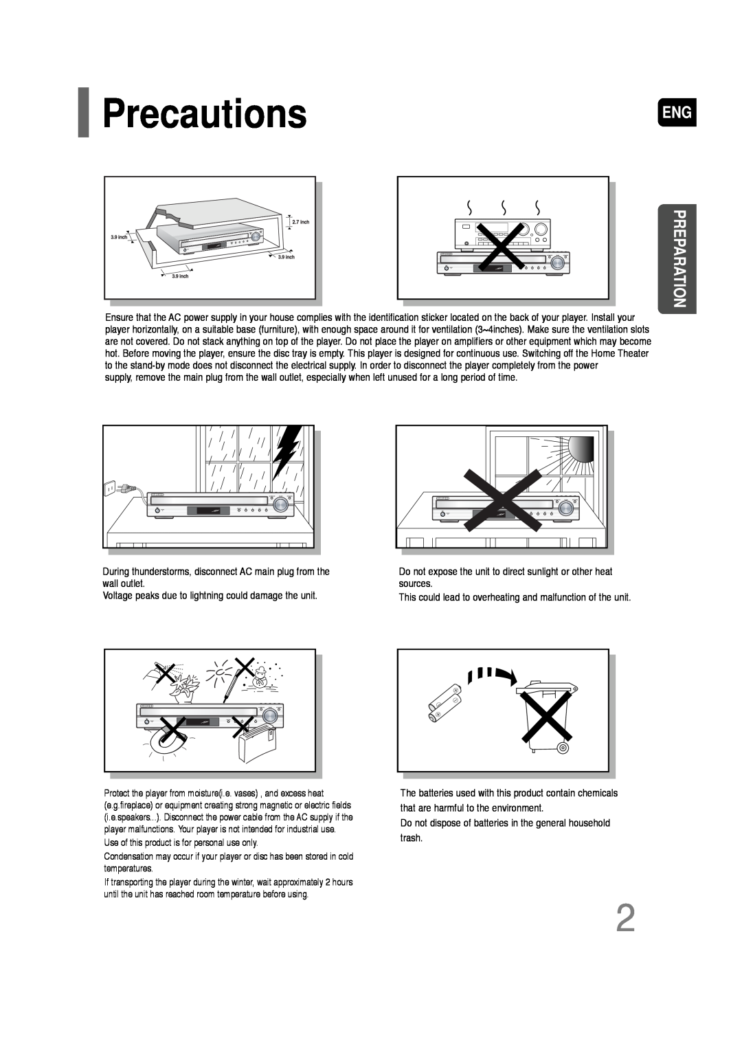 Samsung AH68-01701V manual Precautions, Preparation 