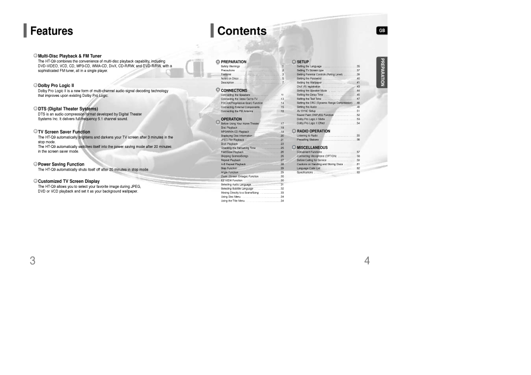 Samsung AH68-01835K instruction manual Contents 