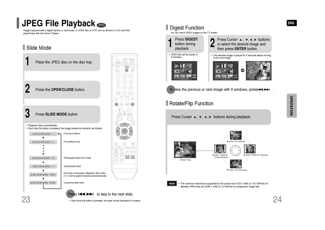 Samsung AH68-01844D instruction manual Jpeg File Playback Jpeg 