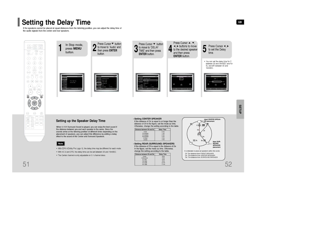 Samsung AH68-01850K instruction manual Setting the Delay Time, Press Cursor , to set the Delay time 