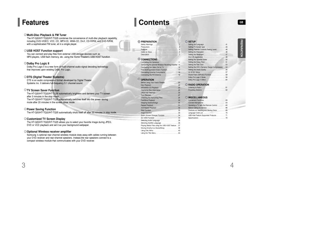 Samsung AH68-01850K instruction manual Contents 