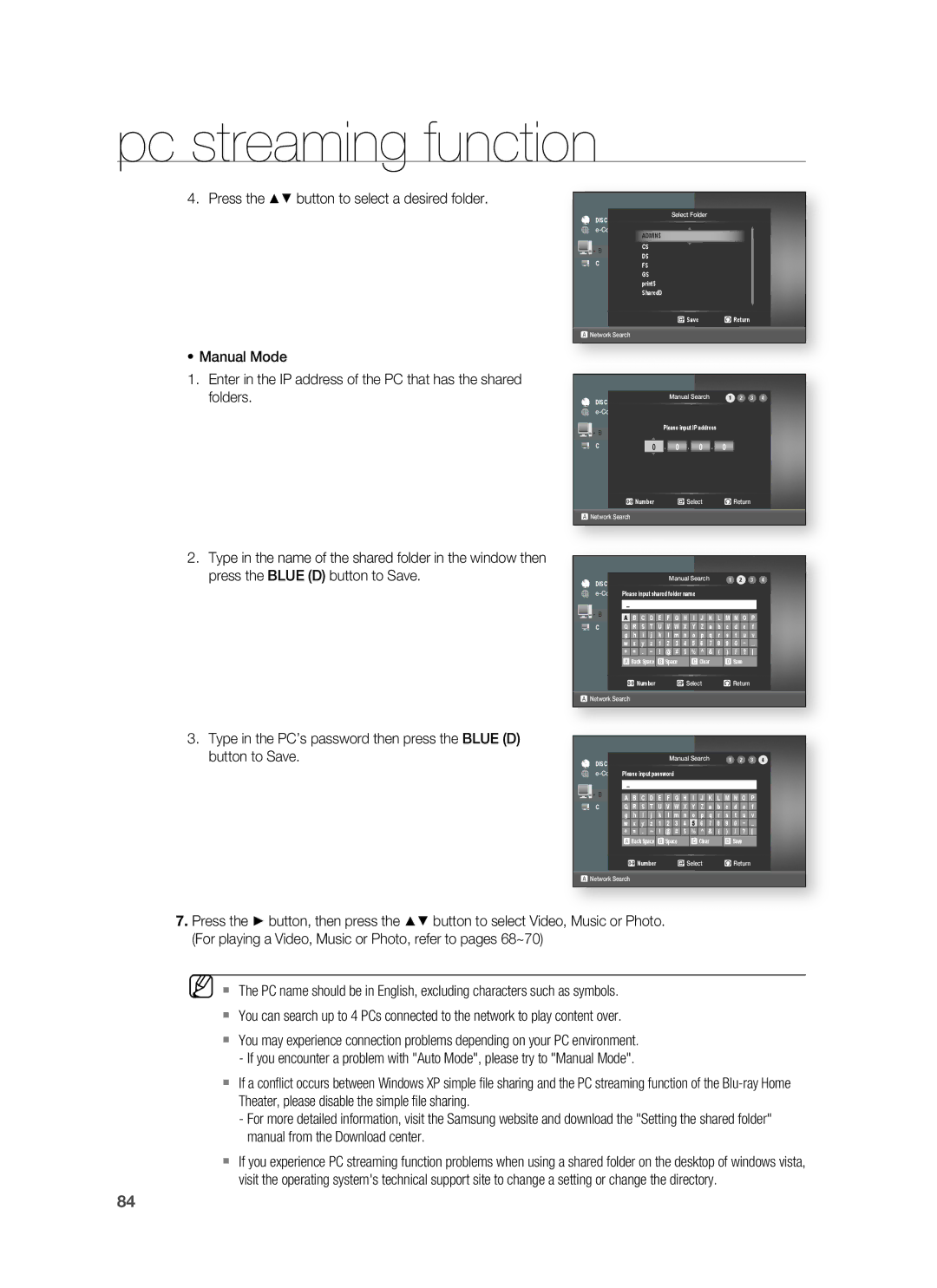 Samsung AH68-02178Z, HT-BD1200 user manual Press the button to select a desired folder 