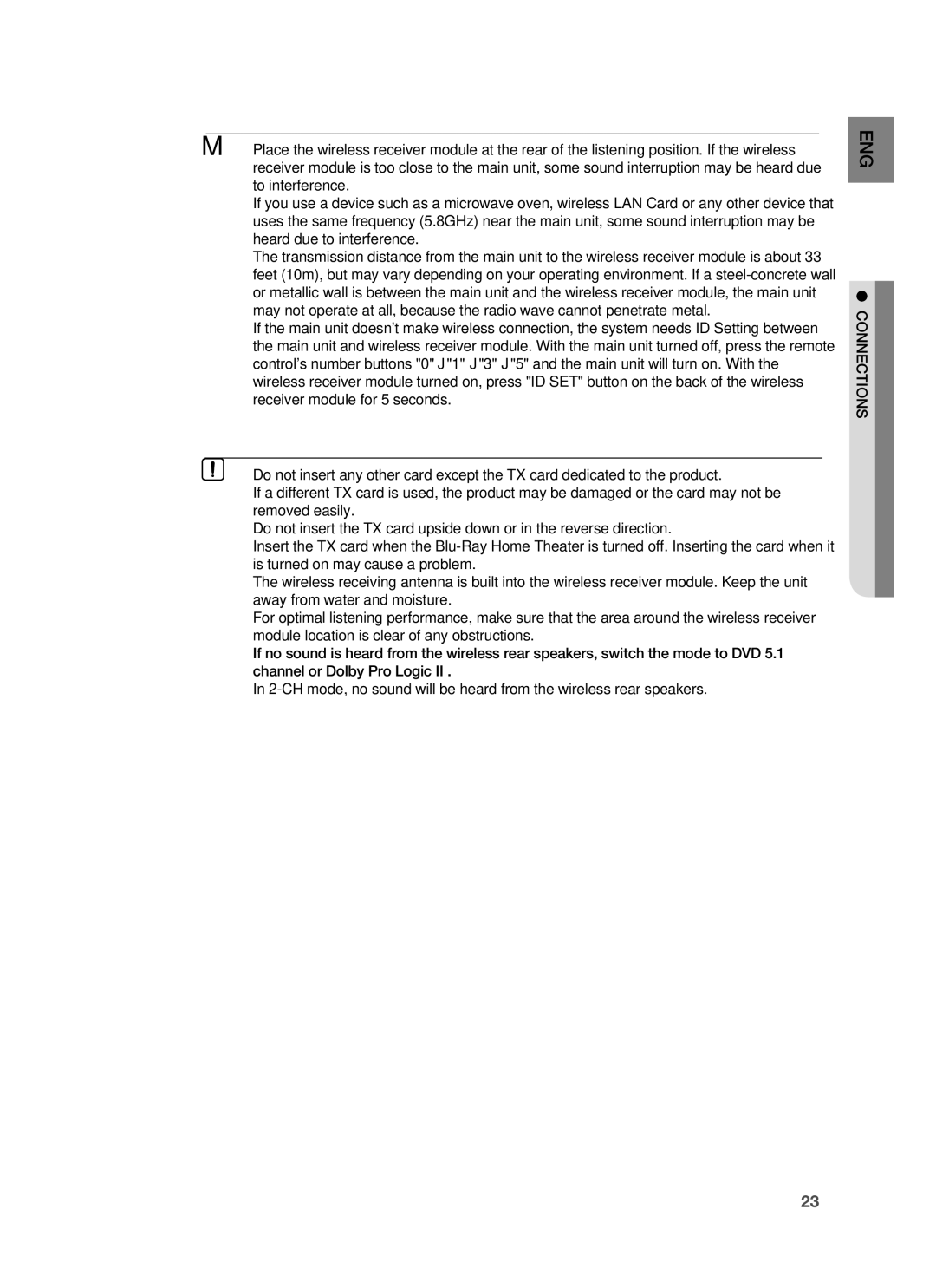 Samsung HT-BD3252A, AH68-02231A user manual Connections 