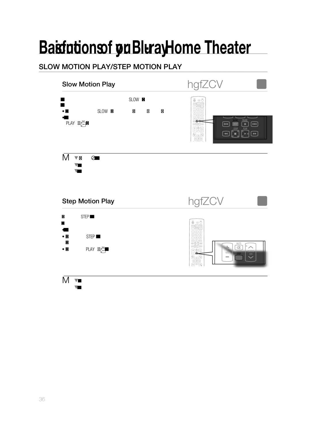 Samsung AH68-02231A, HT-BD3252A user manual Slow Motion PLAY/STEP Motion Play, Slow Motion Play, Step Motion Play 