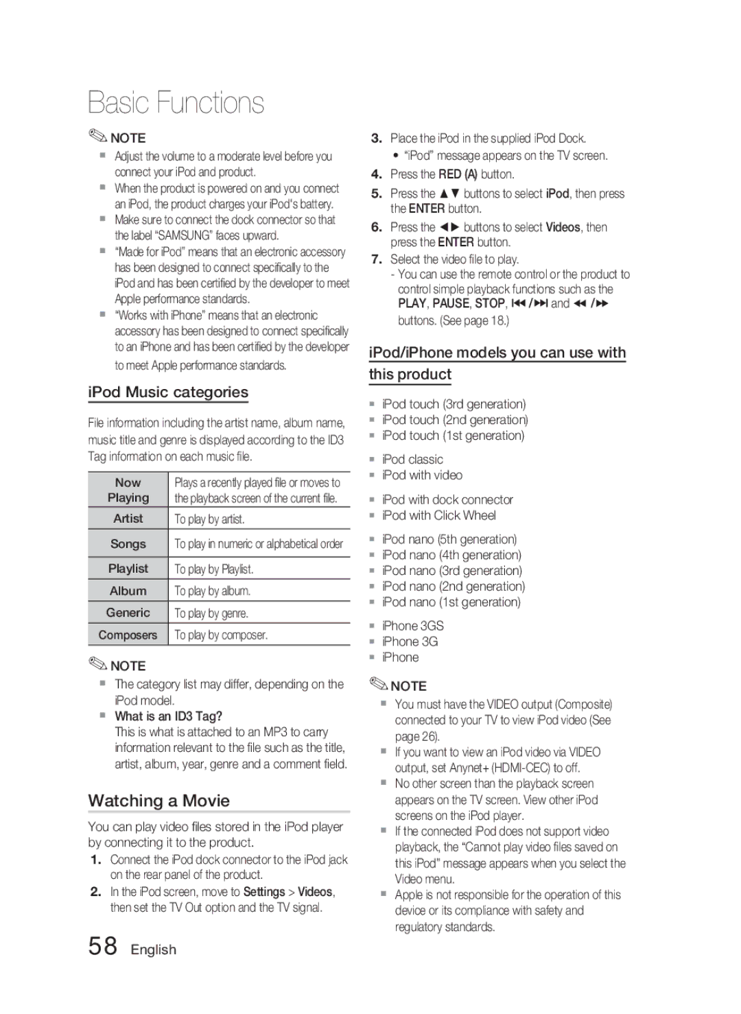 Samsung AH68-02279R user manual Watching a Movie, To play by artist, Buttons. See 