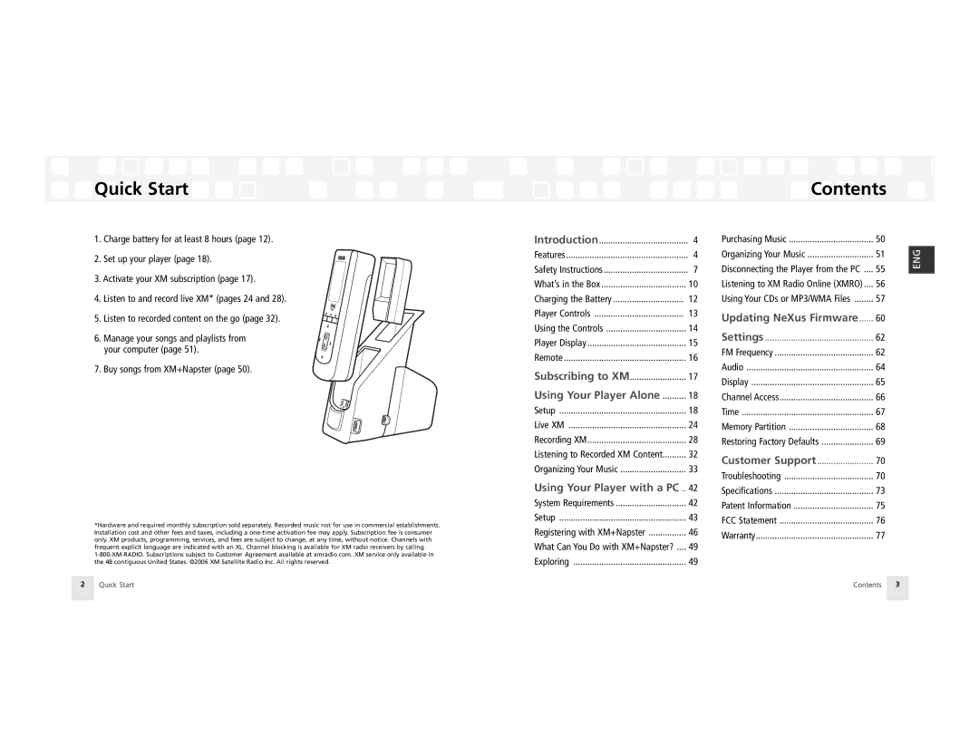 Samsung AH81-02185A XM manual Quick Start, Contents 