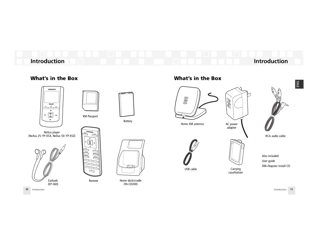 Samsung AH81-02185A XM manual Introduction, What’s in the Box 