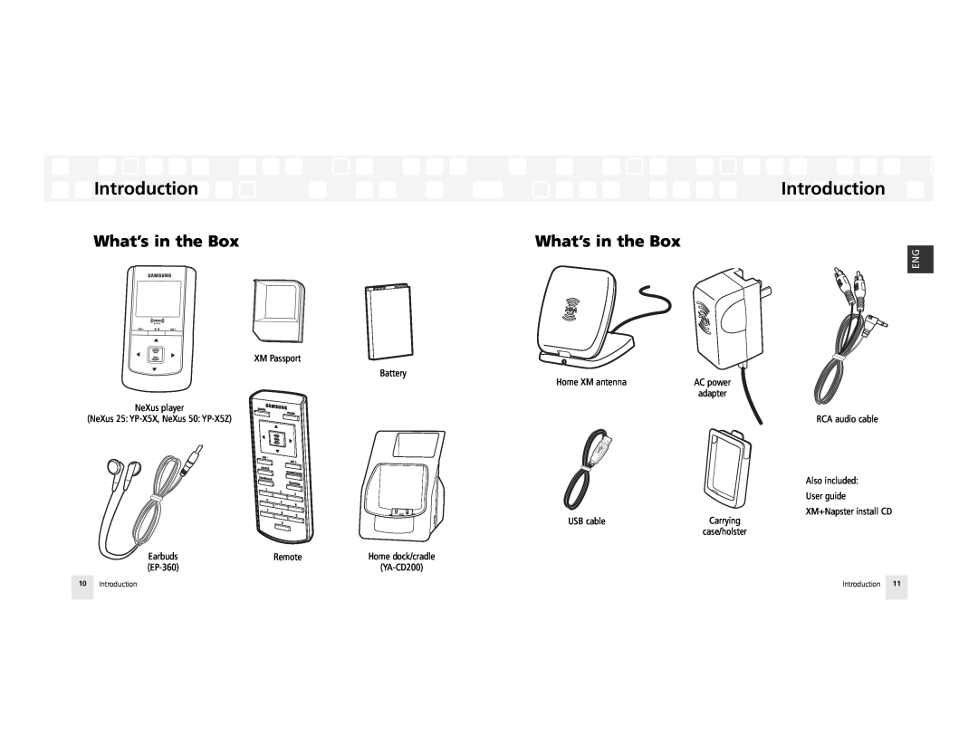 Samsung AH81-02185A XM manual Introduction, What’s in the Box 