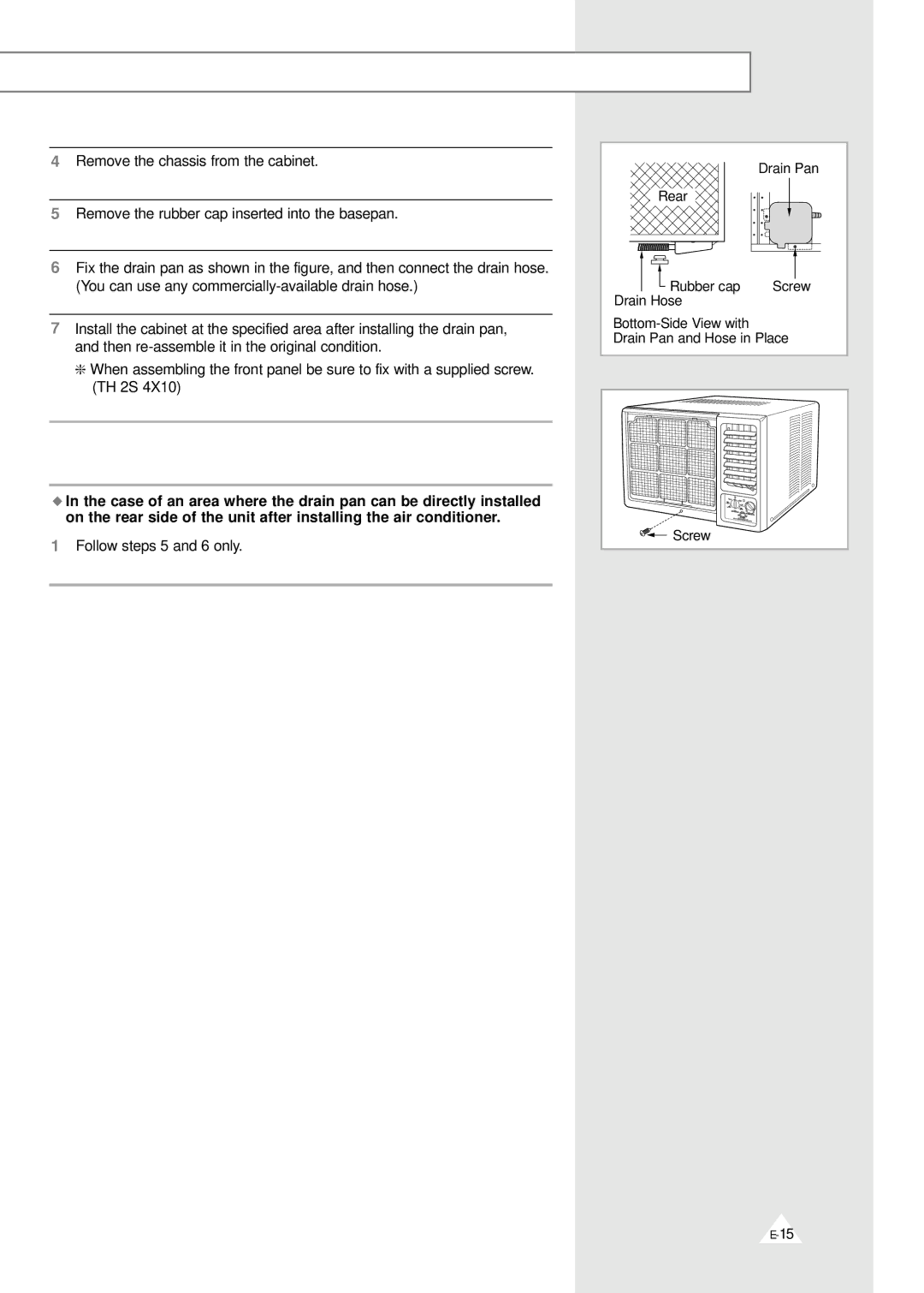 Samsung AHT24F1MEB6SAR manual Screw 